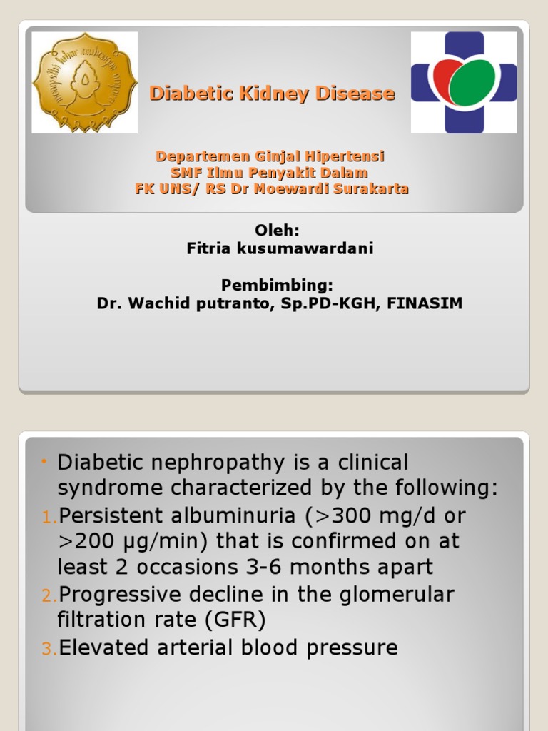 Management of Diabetic Kidney Disease | PDF | Diabetes Mellitus ...