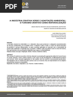 A INDÚSTRIA CRIATIVA VERDE E ADAPTAÇÃO AMBIENTAL