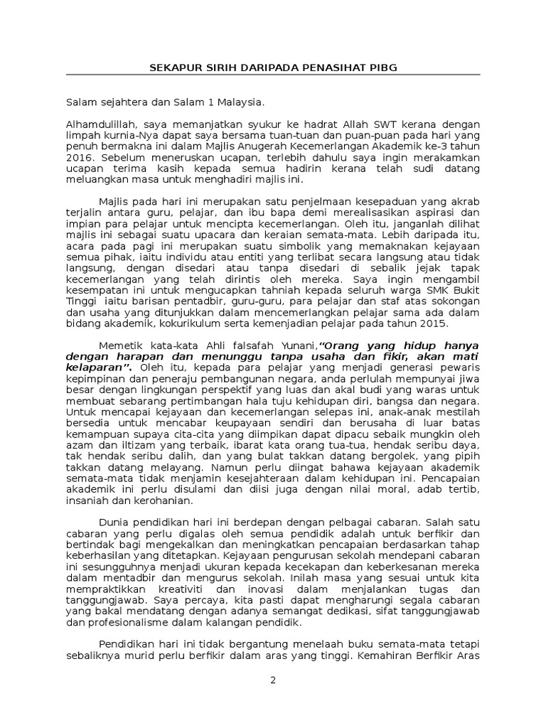 3 Sekapur Sirih Penasihat Pibg Agm 2016 Pdf