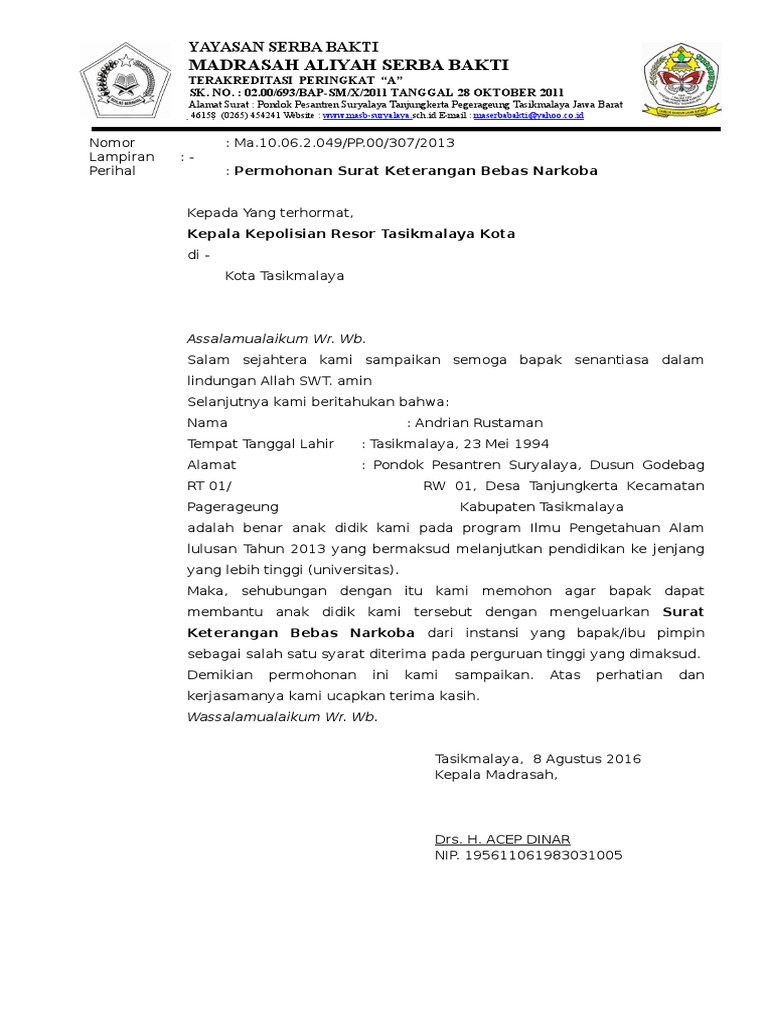 Contoh Surat Permohonan Assessment  Contoh surat Permohonan