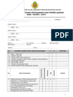 Borang Pemantauan P & P Bacaan Iqra Tahun 1 2015