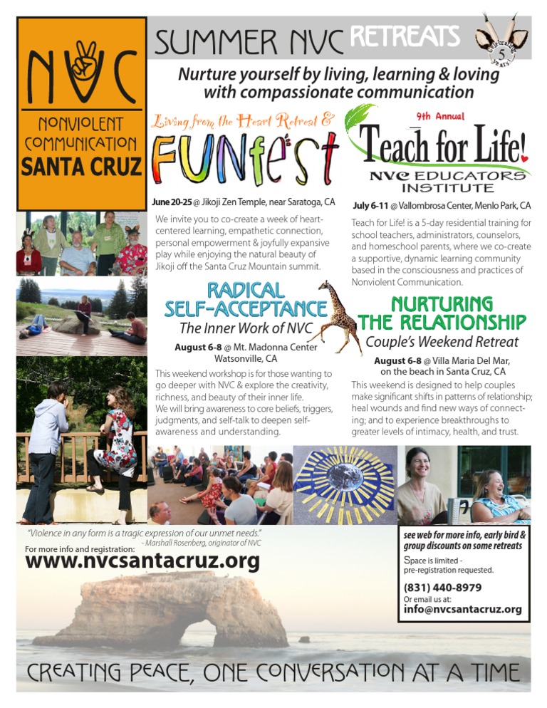 NVC Summer Retreats and Training Events | PDF | Communication ...
