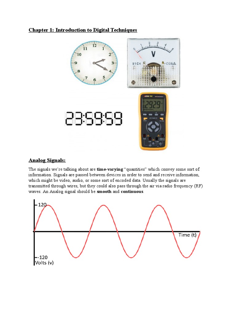 DTE, Chapter 1 Notes | PDF | Digital Electronics | Analogue Electronics