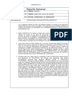 Maramar S.A Control de Calidad. Reporte Semanal