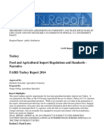 Food and Agricultural Import Regulations and Standards Narrative Ankara Turkey 5142014