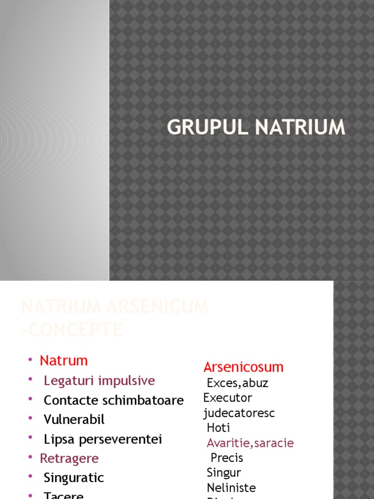 Grupul Natrium | PDF