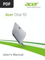 Acer One 10 Manual