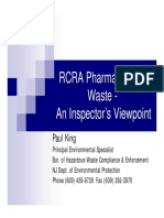 5 RCRA Pharmaceutical Waste - An Inspectors Viewpoint - King 11-17-11