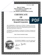 Certificate OF Incorporation: Nonprofit Corporation
