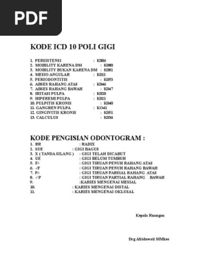 Kode Icd 10 Pcare Bpjs Kesehatan Di Puskesmas