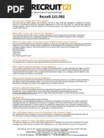 Recruit121 - FAQ & Service.