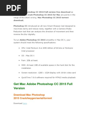 Photoshop Cc 2015 Download With Crack Full Version