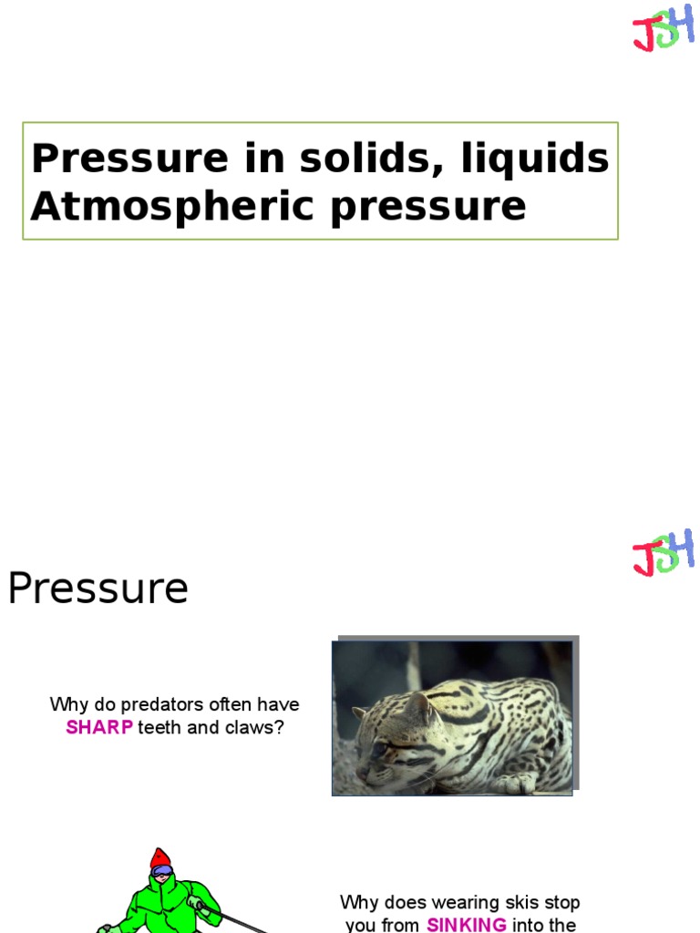Pressure Questions Pressure Atmospheric Pressure
