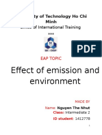 Effect of Emission On Environment