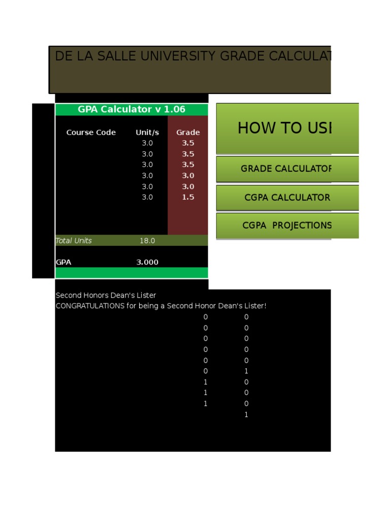 DLSU GPA and Grade Calculator | PDF | Education Issues | Evaluation