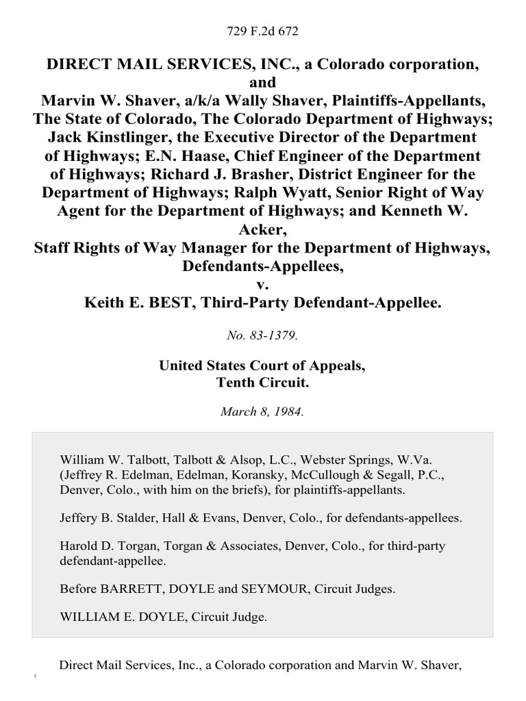 United States Court of Appeals, Tenth Circuit PDF Lease Eminent