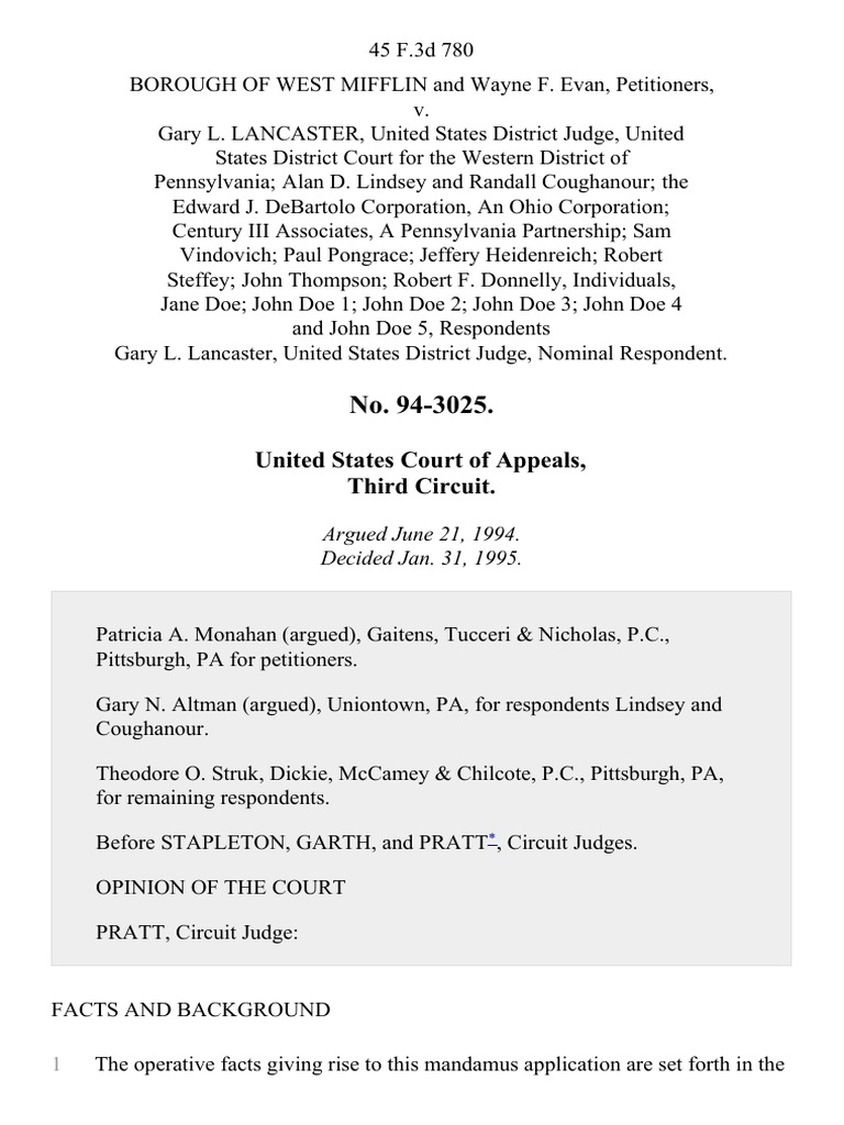 No. 943025, 45 F.3d 780, 3rd Cir. (1995) Download Free PDF
