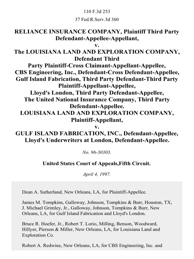 United States Court of Appeals, Fifth Circuit PDF Summary Judgment