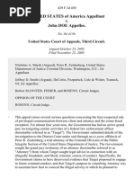 UNITED STATES of America Appellant v. John DOE Appellee