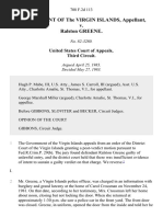 Government of the Virgin Islands v. Ralston Greene, 708 F.2d 113, 3rd Cir. (1983)