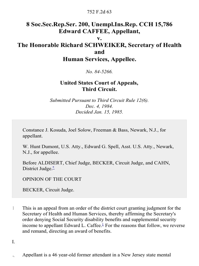 8 Soc Sec.rep Ser. 200, Unempl Ins.rep. CCH 15,786 Edward Caffee
