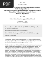 In the Matter of David Sussman and Charles Sussman, Individually and as Co- Partners, Trading as Charles Company, Bankrupts. Melvin Talus, John T. Durnin and Harry S. Mayer, Trustees, 289 F.2d 76, 3rd Cir. (1961)