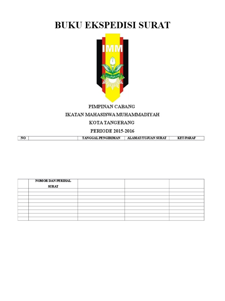 Buku Ekspedisi Surat