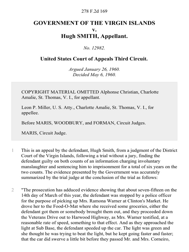 Government of The Virgin Islands v. Hugh SMITH, Appellant. United States Court of Appeals Third