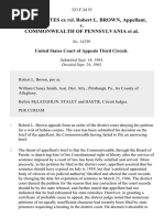 United States Ex Rel. Robert L. Brown v. Commonwealth of Pennsylvania, 323 F.2d 53, 3rd Cir. (1963)