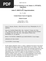 United States of America Ex Rel. James A. Stukes v. John P. Shovlin, Superintendent, 464 F.2d 1211, 3rd Cir. (1972)