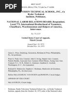 Radio Television Technical School, Inc., T/a Ryder Technical Institute v. National Labor Relations Board, Local 773, International Brotherhood of Teamsters, Chauffeurs, Warehousemen and Helpers of America, Intervenor, 488 F.2d 457, 3rd Cir. (1973)