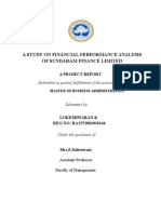 A Study On Financial Performance Analysis of Sundaram Finance Limited