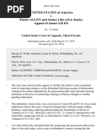 United States v. Elaine Allen and James Liles A/K/A Junior. Appeal of James Liles, 494 F.2d 1216, 3rd Cir. (1974)