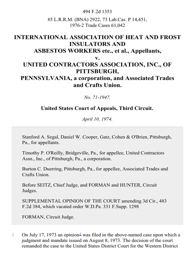 International Association of Heat and Frost Insulators and Asbestos