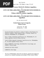 Lester & Frances McLean Debtors-Appellees v. City of Philadelphia, Water Revenue Bureau, Wilson Aikens, Debtor-Appellee v. City of Philadelphia, Water Revenue Bureau, 891 F.2d 474, 3rd Cir. (1989)