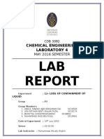 CDB 3082 LAB REPORT: EFFECT OF PRESSURE AND ORIFICE SIZE ON MASS FLOW RATE