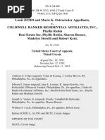 Louis Ditri and Marie K. Ostenrieder v. Coldwell Banker Residential Affiliates, Inc., Phyllis Rubin Real Estate Inc, Phyllis Rubin, Sharon Bonser, Madelyn Storelli and Robert Kent, 954 F.2d 869, 3rd Cir. (1992)