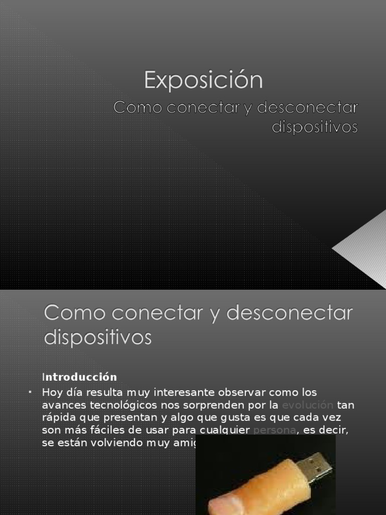 Como Conectar y Desconectar Dispositivos | PDF | USB | Bienes ...