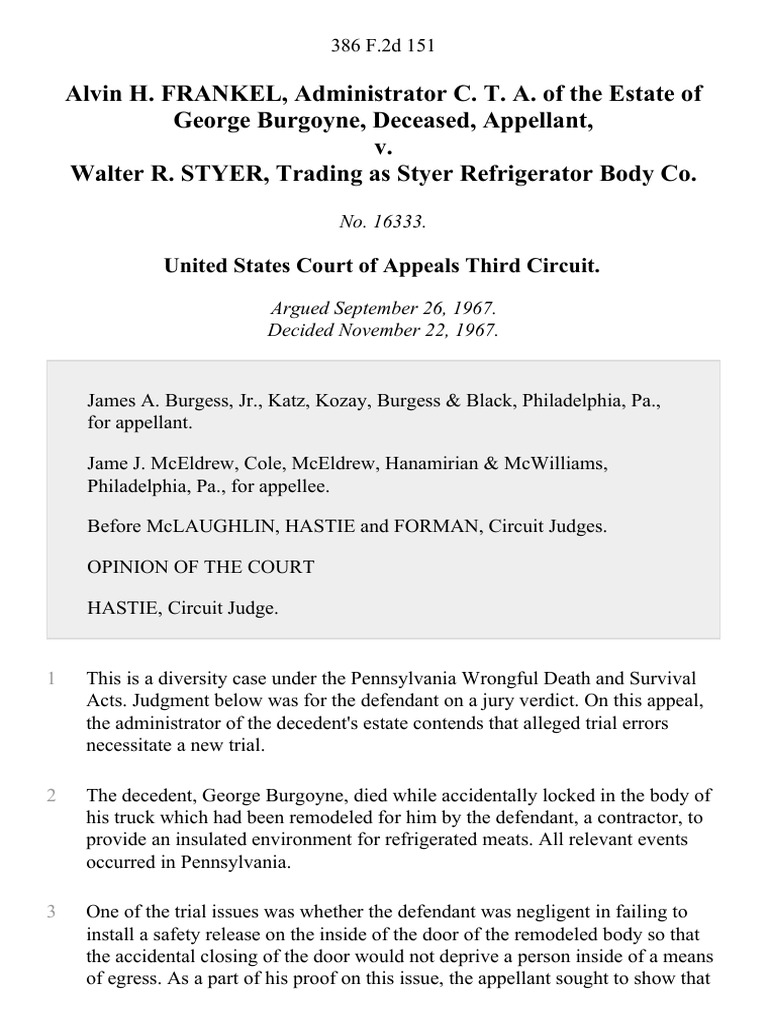 Alvin H. Frankel, Administrator C. T. A. of The Estate of