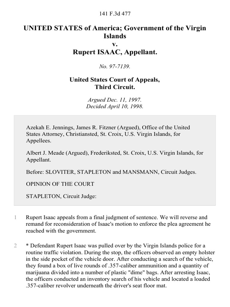United States of America Government of The Virgin Islands v. Rupert
