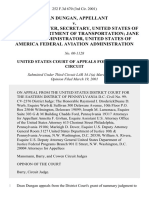 Dean Dungan v. Rodney E. Slater, Secretary, United States of America Department of Transportation Jane Garvey, Administrator, United States of America Federal Aviation Administration, 252 F.3d 670, 3rd Cir. (2001)