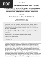 National Labor Relations Board v. Teamsters Local Union No. 676, Affiliated With the International Brotherhood of Teamsters, Chauffeurs, Warehousemen and Helpers of America, 419 F.2d 1274, 3rd Cir. (1969)