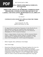 Pennsylvania Tidewater Dock Company v. Director, Office of Workers' Compensation Programs, United States Department of Labor and Otis Lewis, (No. 0090-1:97-1583), 202 F.3d 656, 3rd Cir. (2000)