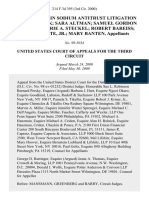 In Re: Warfarin Sodium Antitrust Litigation John Kusnerik Sara Altman Samuel Gordon Tischler Marie A. Steckel Robert Bareiss John Civatte, Jr. Mary Banten, 214 F.3d 395, 3rd Cir. (2000)