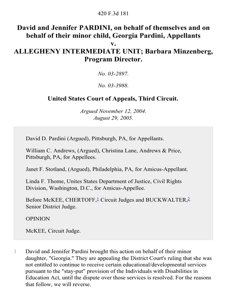 Pardini v. Allegheny Intermediate Unit | PDF | Individualized Education ...