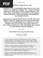 McKowan Lowe & Co., Ltd. v. Jasmine, Ltd., Irving Mangel, James Stewart, Jack Aezen, Lujaco, Ltd., Fishbein & Company, P.C., Samuel J. Mangel, United Jersey Bank, Marvin Weiss, Arthur Andersen, L.L.P. Harry Berger, Individually and on Behalf of a Class Similarly Situated Bernard L. Cutler, Individually and on Behalf of a Class Similarly Situated v. Jasmine Ltd., Irving M. Mangel, Melvin Twersky, Edward W. Maskaly, Samuel J. Mangel, Steven B. Sands, Martin Sands, Thomas Ciocco, Sands Brothers & Co., McKowan Lowe & Company, Ltd., Evelyn Wong, Tony Ngai, Lujaco, Ltd. Harry Berger and Bernard Cutler, Individually and on Behalf of a Class Similarly Situated, 295 F.3d 380, 3rd Cir. (2002)
