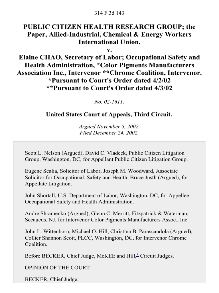United States Court of Appeals, Third Circuit PDF Occupational