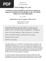 Wine Hobby Usa, Inc. v. United States Internal Revenue Service. Appeal of United States Bureau of Alcohol, Tobacco and Firearms, 502 F.2d 133, 3rd Cir. (1974)