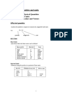 1) Physical Quantities and Units