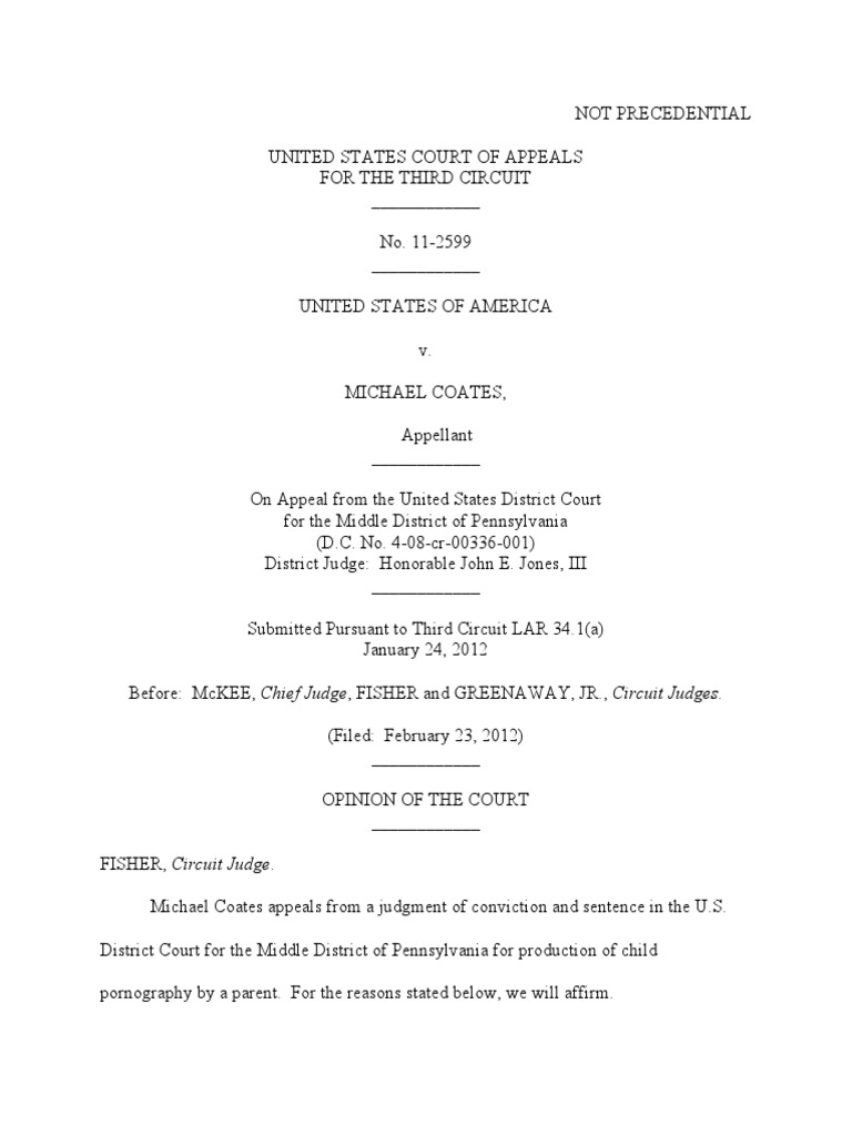 United States v. Michael Coates, 3rd Cir. (2012) PDF Fourth